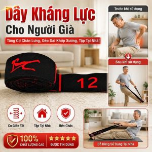 Dây Tập Luyện Eo Chân Cho Người Trung Niên / Dây Đàn Hồi Cao / Dây Kéo Giãn Chuyên Dụng Yoga / Siêu Bền Chống Đứt