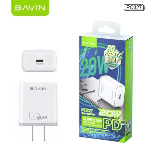 BAVIN PC827 20W PD Super Fast Charger USB-C Port Portable Size Adapter Wall Charger Compatible For iPh Series