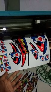 Stiker All Motor Doraemon Biru Merah: Aksesoris Anak