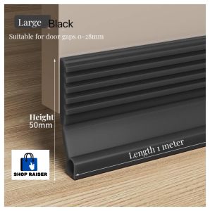 Shop Raiser 1pcs Seal Strip Door Bottom Gap Silicone Rubber Door Draft Strip Stopper Sound Insulation 100cm One Side