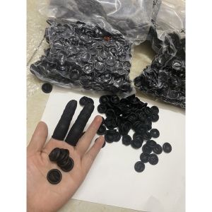 Bao ngón tay có đai chất liệu cao su chống tĩnh điện chống trượt màu đen