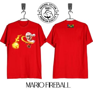 KAOS MARIO FANTASIA SUPER MARIO BROS COTTON 24s DENGAN PAKING AMAN