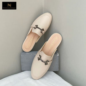Nicholas Edison Flat Valdi Sandal Mules Slip On Round Toe Nyaman Terbaru