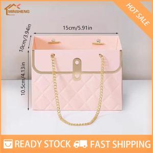 MIH ✨ COD ✨ กล่องใส่ดอกกุหลาบแบบพกพากล่องกระดาษห่อของขวัญของขวัญงานปาร์ตี้