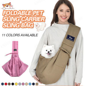 mannan01 Portable Foldable Pet Sling Carrier Sling Bag