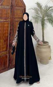 gamis modern gamis abaya motif terbaru manik swarovsky simple elegant kekinian edisi Nagita dress