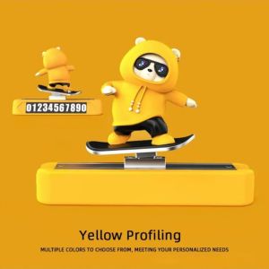 New Skateboard Bear Car Ornaments Sliding Bear Creative Car Cartoon Interior Decoration Accessories
