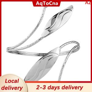 [COD] AqToCna Ship within 24 hours Bohemian Butterfly Leaf Charm Upper Bracelet Arm Chain Metal Hollow Out Geometric Pattern Retro Arm Cuff Bangle Body Bracelets