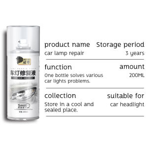 Headlight Polishing Spray repair fluid restoration for car headlight lens cleaner restorer ez works cleaning polisher clear coat spray vapor scratch remover reapairing tool for motor protection renovation sealant motorcycle fast bright headlamp car care
