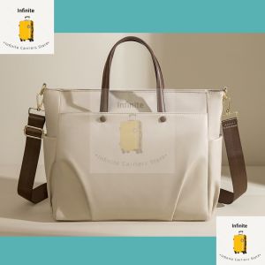 Laptop bag for women one shoulder portable large capacity briefcase one shoulder crossbody tote 15.6-inch inner bag