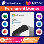 Microsoft Office 2021 Pro Plus Perpetual/Permanent License | For Windows 10/11 Only | Digital Code