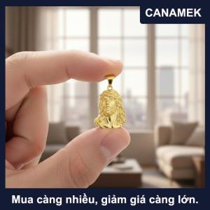 【CANAMEK】 Mens Womens Punk Hip Hop Vòng Cổ Mạ Vàng Đầu Mặt Dây Chuyền Bắt Mắt Cổ Áo Chuỗi Cho Đêm