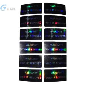 [COD] GUAN สติกเกอร์ป้องกันเพื่อความปลอดภัย100ชิ้นกระดาษเปราะป้องกันการงัดแงะรับประกันฉลากเป็นโมฆะฉลากกาวฉลาก