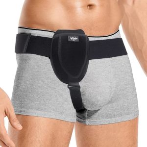 Hilph Hernia Support Belt for Men & Women Hernia Truss Support Belt for Left or Right Side Groin Pain Adjustable Post Surgery Hernia Guard with Removable Compression Pad and Ice Pack (Large)