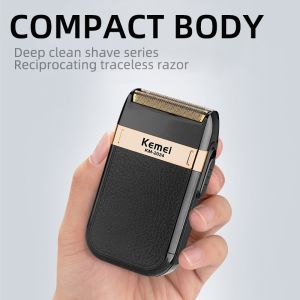 Electric Shaver for Men Twin Blade Waterproof Reciprocating Cordless Razor USB Rechargeable Shaving Barber Trimmer