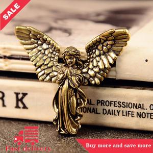 [COD] Đồng cổ điển may mắn người giám hộ thiên thần bức tượng thu nhỏ đồ trang trí máy tính để bàn bức tượng nhỏ đáng yêu trang trí nhà thủ công