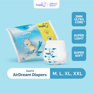 [Trial Pack] Hoppi AirDream Baby Diaper Pants M2/L2/XL2/XXL2(1 Pack) 2mm Ultracore Technology