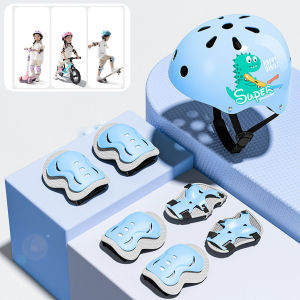 หมวกกันน๊อค อุปกรณ์ป้องกันของเด็ก 7 ชิ้น อุปกรณ์เซฟตี้เด็ก อุปกรณ์ป้องกันเด็ก Roller Skating Protector