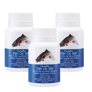 น้ำมันปลากิฟฟารีน Fish Oil 500 มก. Giffarine ดูแลสมอง  สมาธิสั้น Omega3  โอเมก้า3 ปวดข้อ ปวดเข่า