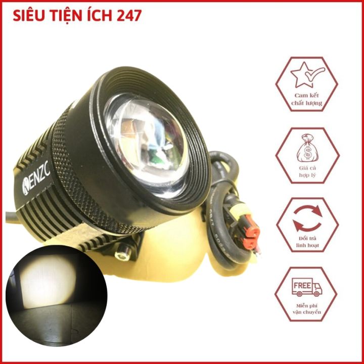 Đèn trợ sáng KENZO 30- Đèn trợ sáng bi cầu KZ30-Đèn trợ sáng xe máy