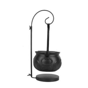 Decorative Witch Cauldron Metal Candy Bowl Table Centerpiece Halloween Party Decoration Home Accent for Desktop