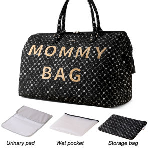 SUNVENO 4 Pcs/Set Fashion Multifunctional Travel Mommy Bag Large Capacity Diaper Bag Handbag Shoulder Backpack Maternity Baby Luggage Bag