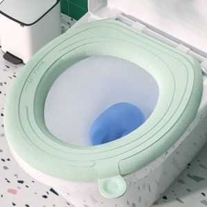 Waterproof Toilet Seat Cover Antibacterial Toilet Seat Cushion All Seasons Universal Fit Bathroom Essential