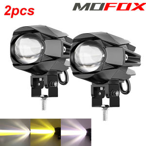 MOFOX W1 Mini Driving Light Auxiliary Light Waterproof Motorcycle Light Dual Color LED Spotlight