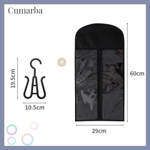 [Cumarba] Long Hair Extensions Storage Bag Non-Woven Dust Proof Wigs Carrier Bags With Hook For Home Organizer Wig Packing Bag