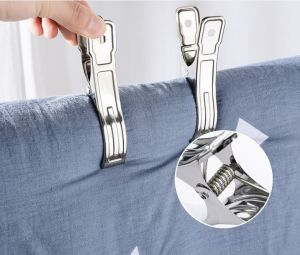 Premium Windproof Steel Cloth Clip Clamp Laundry Drying Metal Peg Pin Hanger