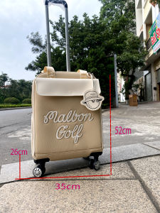 Túi đựng quần áo golf nam nữ kiểu valy chất liệu vải bạt cao cấp không thấm nước có lớp chống sốc có bánh xe và tay kéo đựng được từ 5 đến 7 bộ đồ có ngăn để giày
