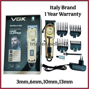 VGK Italy K-068 Original Rechargeable Hair Clipper Shaver Trimmer Cutter Potong Rambut