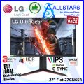 (ALLSTARS : Monitor PROMO) LG 27GN65R UltraGear 27 inch FHD IPS Gaming Monitor with AMD FreeSync Premium / IPS, 144Hz, 1ms, HDMI, Headphone out, Pivotable, Height Adjustable, VESA Mount compatible 100x100mm (Warranty 3years on-site by LG SG). 