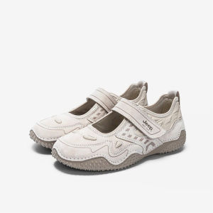 Jeep Mary Jane Womens Shoes Spring/Summer 2025 New Breathable Nylon Buckle Soft Bottom Shallow Single Shoe