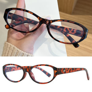 Fashion Oval Cat Eye Glasses For Women And Men Simple Lightweight Small Frame Anti Blue Light Eyeglasses
