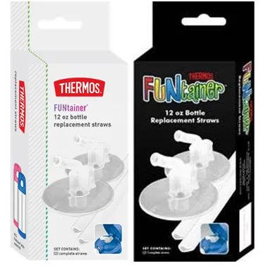 Thermos Replacement Straws for 12 Ounce Funtainer Bottle (Clear