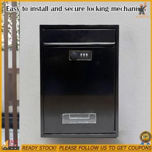 [Loutdoor] กล่องจดหมายขนาดเล็กกันฝนกล่องรับจดหมายที่ทันสมัยสำหรับการชำระเงินฝากด้วยเหล็กทนทานดีไซน์กะทัดรัดเหมาะสำหรับการใช้งานในบ้านและสำนักงาน