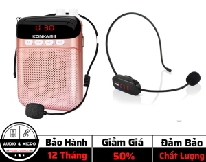 Máy trợ giảng cho giáo viên không dây Bluetooth 5.0 và Có Dây - Loa Trợ Giảng Không Dây Loa Trợ Giảng Có dây may tro giang KONKA A102S  Mic trợ giảng không dây Màn Hình LED Full Box Hỗ Trợ Sử Dụng USB Âm Thanh Không Dè