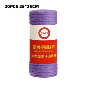 Purrhappy Kitchen Cleaning Cloth Roll Disposable Bamboo Fiber Absorbent Lint Free Multipurpose Lap Dapur Rumah Tangga