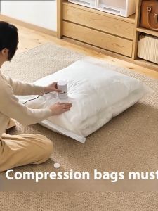 5Pcs Vacuum Storage Bags Space SavingResealable Organizers Vacuum Sealer Bags For Clothing Compresse