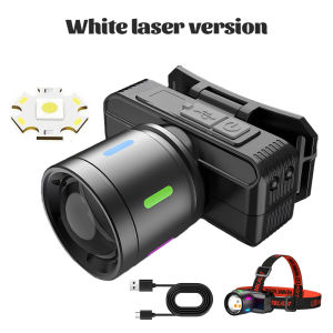 ไฟคาดหัว ไฟฉายแรงสู 3สี ไฟฉายแบบชาร์จไฟ กันน้ำกันฝน ไฟฉายคาดศีรษะLEDส่องไกล ไฟเดินป่า ไฟฉุกเฉิน