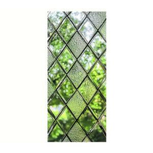 MIRELINA PVC Window Film Green Leaves Retro European Privacy Protection Film Removable Electrostatic Decorative Decals Home Decoration