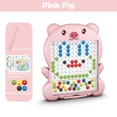 Big Size Kids Magnetic Drawing Board With Colourful Beads Mainan Papan Lukis Magnet Budak 儿童磁性画板早教