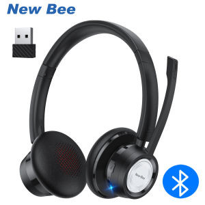 New Bee Bluetooth Headphones V5.1 BH58 Headset 25Hrs Playtime Wireless Headphone with Mic Foldable Lightweight Earphone