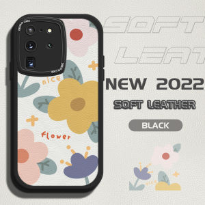 Ready Phone Casing For Samsung Galaxy S20 Ultra Samsung GalaxyS20 Ultra Girls Lovely Slim Skin Feeling Beautiful Flowers Leather Back Casing Soft Silicone PU Leather Cover Phone Case