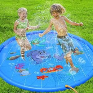 YOUSHI TOP PVC Sprinkler Pool Non Slip Cartoon Sprinkler Play Mat Children Swimming Pool Portable Splash Pad Outdoor