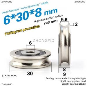 [COD] ZHONGYI0 6x30x8 mét Chất lượng cao Wire Rope rãnh mang ròng rọc cho cửa sổ trượt theo dõi con lăn ròng rọc thép không gỉ sheave