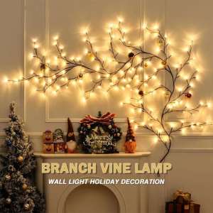 ✅100% Original Smilee Branch Vine Lamp For Room Wall Light Christmas Holiday Decor Tree Lamp Bedroom Light