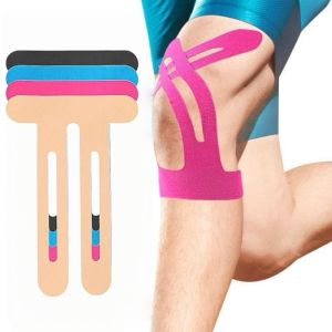 GOXBERK 10pcs Muscle Support Kinesiology Tape Knee Support Breathable Muscle Protection Tape Sports Tape Elastic Knee Muscle Pre-Cut Tape Athletes