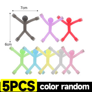 5PCS Refrigerator Magnets Mini Man Flexible Fridge Magnetic Sticker Cute Colorful Fridge Magnet Man for Home Office Decor